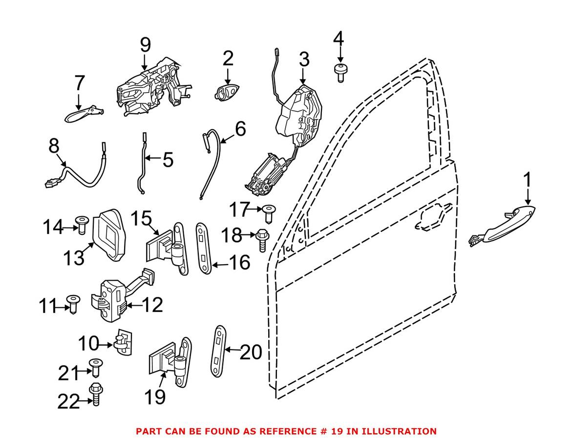 BMW Door Hinge = Front Passenger Side Lower 41517259594